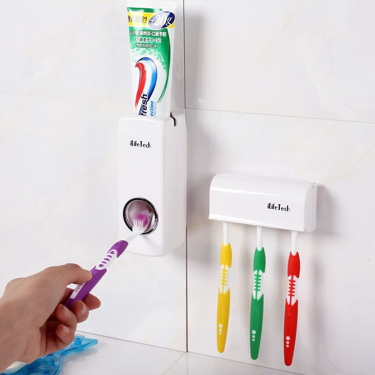 Toothpaste Dispenser & Toothbrush Holder Super Premium Quality