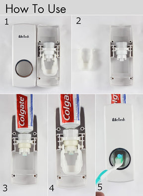 Toothpaste Dispenser & Toothbrush Holder Super Premium Quality
